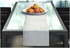 Jet-Line Tischläufer Grau mit floralem Design für Indoor und Outdoor - Bild 1