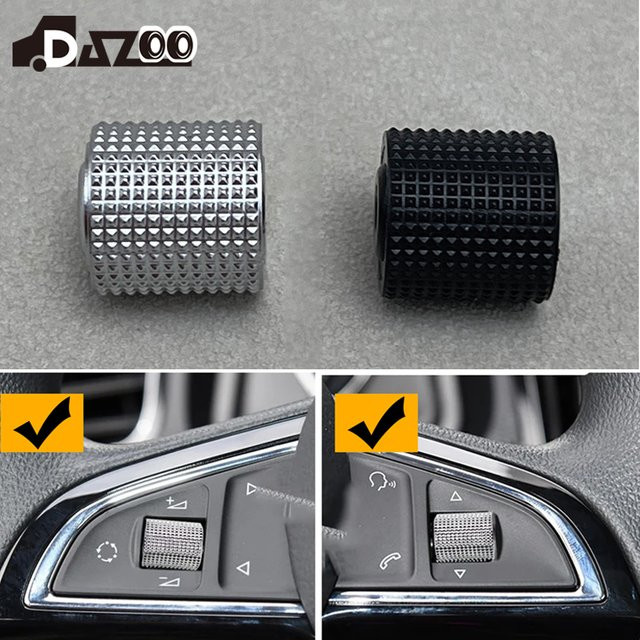 DAZOO Multifunktionale Lenkradschalter-Tastenabdeckung für Skoda Octavia 3 A7 Superb 3 V MK3 Kodiaq Rapid Karoq Fabia III in Silber - Bild 1