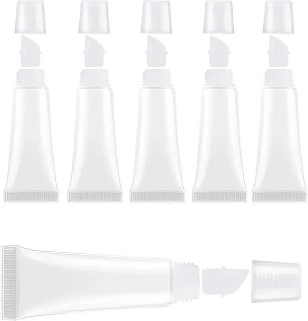 FIGHTYU Lippenbalsam-Röhren, 6 Stück, 5/10 ml, Elfenbein, Glänzend - Bild 1