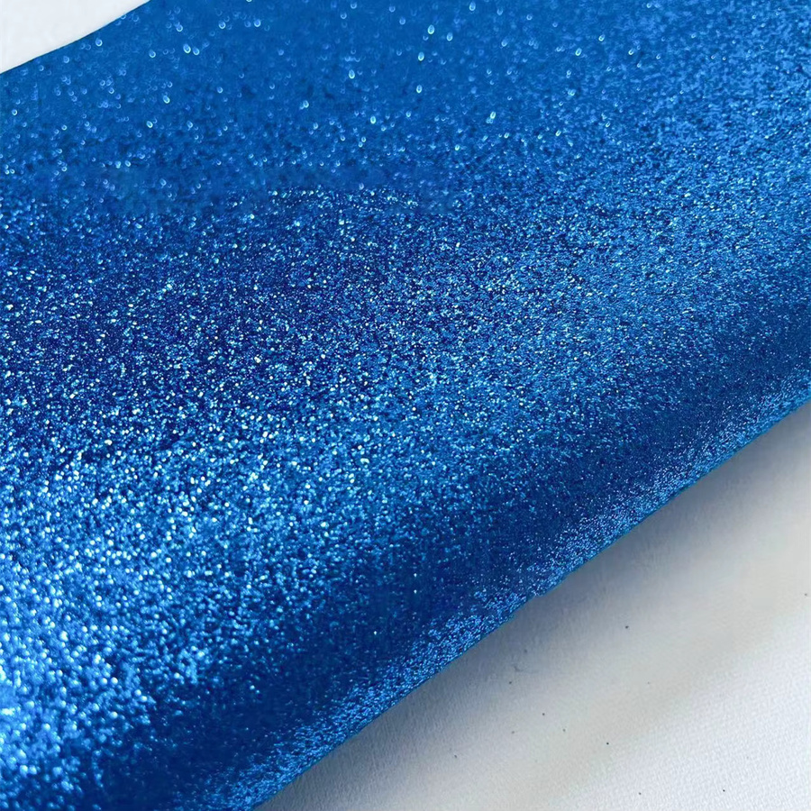 Glitzernde Stoffrolle in Weiß aus Kunstleder für deine DIY-Projekte und Bastelarbeiten - Bild 2