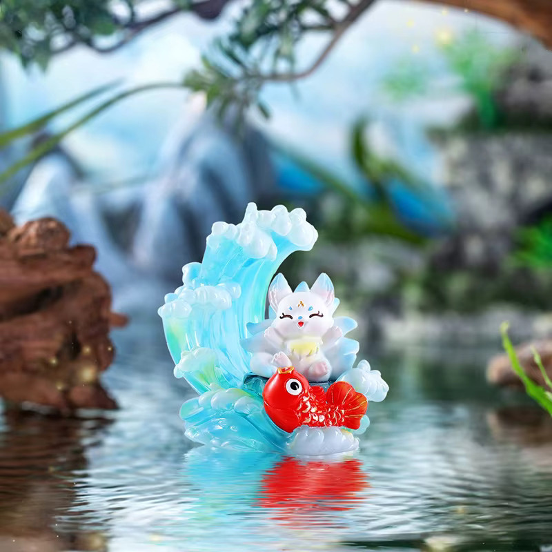 Potdemiel Neun-Schwänziger Fuchs Blindbox Fahrzeug-Dekorationsspielzeug, mit Lichtern, Bunt / Mehrfarbig - Bild 2