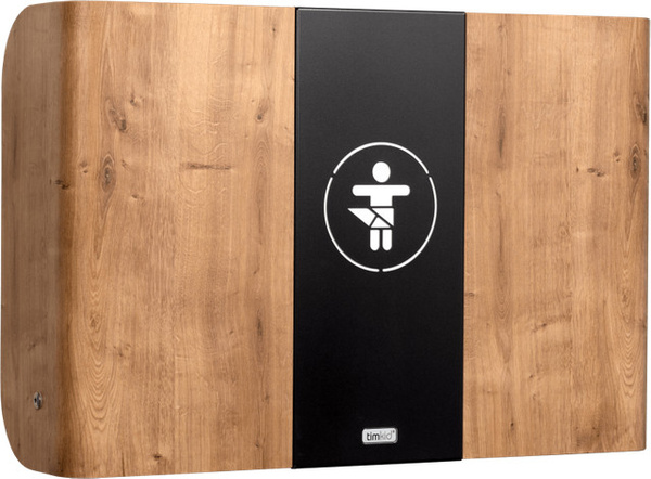 timkid Wandwickeltisch KawaQ in Eiche und Anthrazit, B/T/H: 83 x 60,5 x 56,2 cm