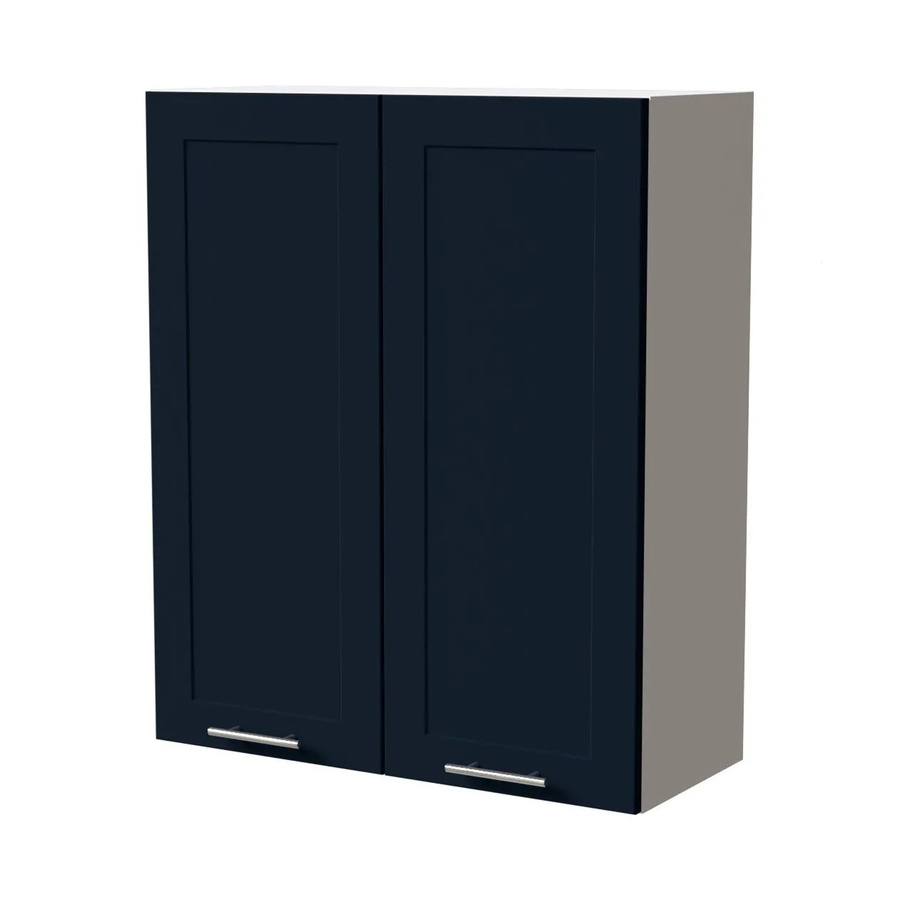 Feldmann-Wohnen Hängeschrank Oslo Küchenschrank Weiß und Indigo Matt mit Soft-Close-Türen, B/T/H: 80 x 32,5 x 96 cm - Bild 2