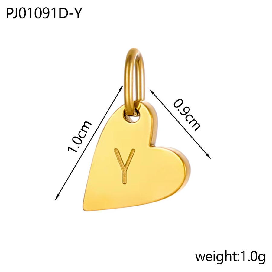 CARLIDANA Anhänger, Herz-Charm, vergoldeter Edelstahl, Gold, Unisex - Bild 2