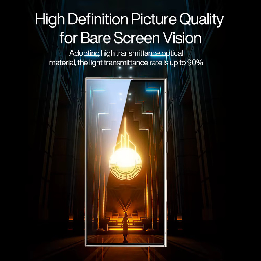 SmartDevil Displayschutzfolie aus gehärtetem Glas für Samsung S24 Ultra und S24, Vollbildabdeckung mit Privatsphäre-Funktion, HD und Anti-Fingerabdruck, transparent - Bild 3