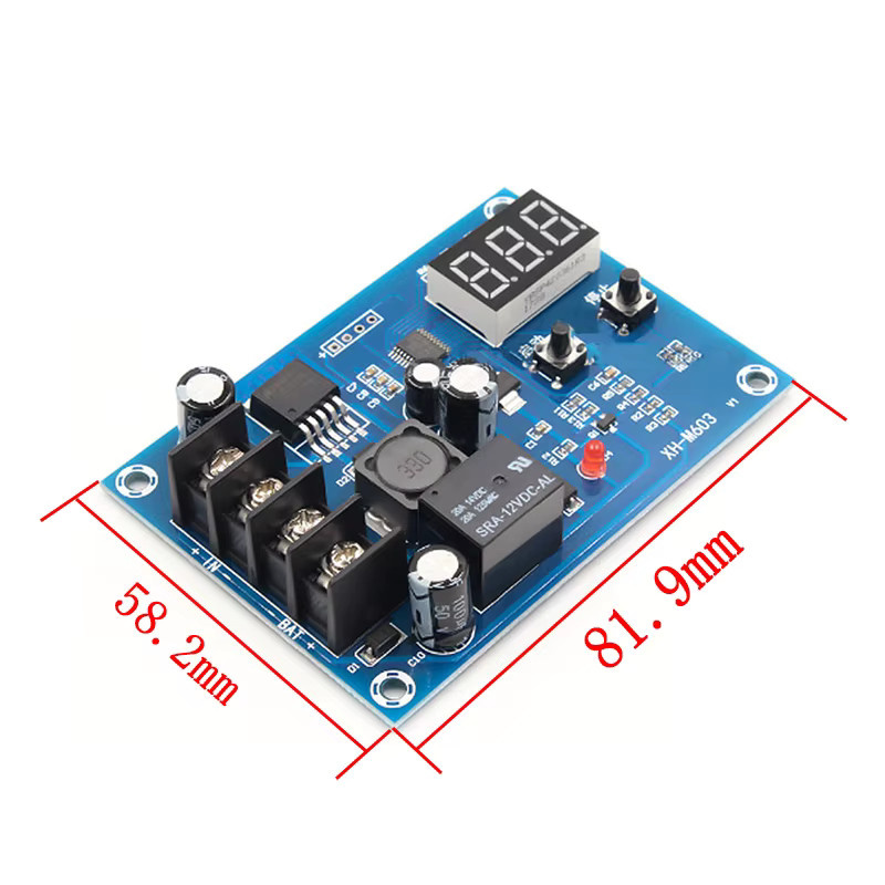 XH-M603 Ladesteuerungsmodul für 12-24V Lithium-Batterien mit LED-Anzeige in Blau - Bild 3
