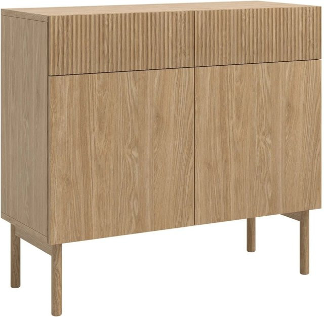 Selsey Sideboard Nolie in Geölter Eiche, Zweitürig mit zwei Schubladen, Breite: 100 cm - Bild 1