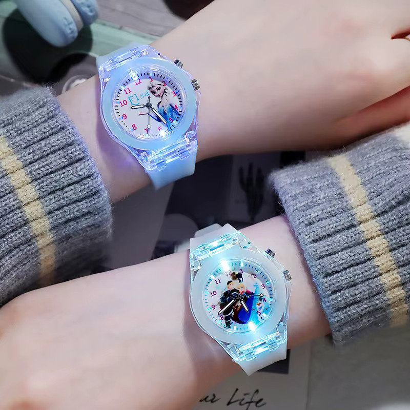Disney Kinderuhr Frozen Elsa, Silikonarmband, Weiß, Mädchen - Bild 1