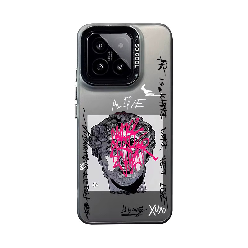 David Handyhülle für Xiaomi 15 14 13 12 11 Pro Ultra Laser Hartschale aus PC und TPU in Grau oder Transparent - Bild 3