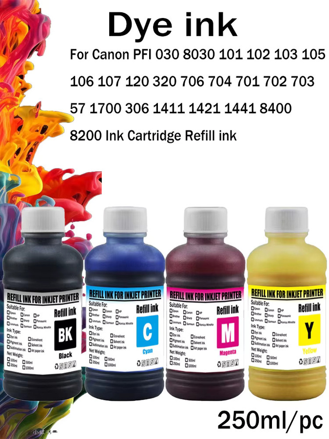 Canon Dye-Tinte Nachfüllset für PFI Tintenpatronen, 250 ml - Bild 2
