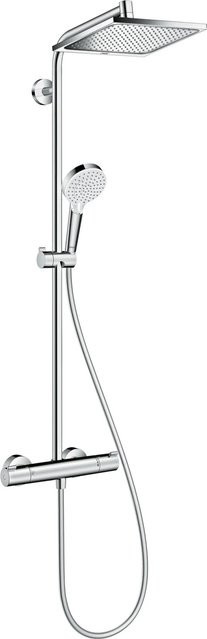 Hansgrohe Showerpipe Crometta E Duschsystem mit Regendusche, Handbrause und Thermostat in Chrom - Bild 1