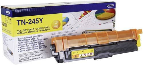 Original Brother Toner TN-245Y Laser Tonerkartusche Gelb mit 2200 Seiten Reichweite - Bild 1
