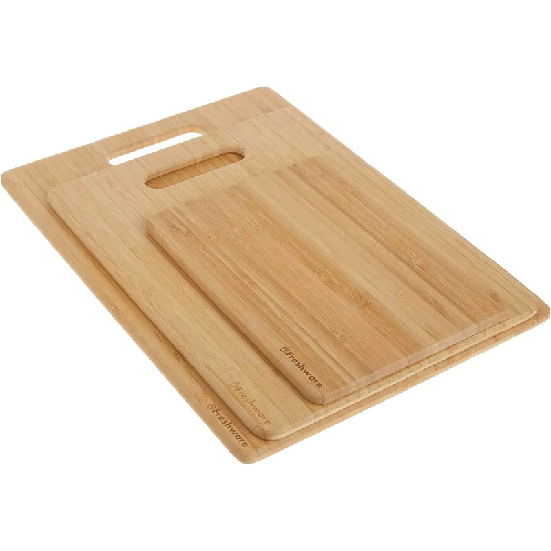 Freshware Bambus Schneidebrett Set aus Holz in Braun, rechteckig - Bild 2