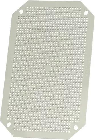 Fibox Montageplatte aus ABS Kunststoff in Weiß, B: 28,0 cm, H: 38,0 cm - Bild 1