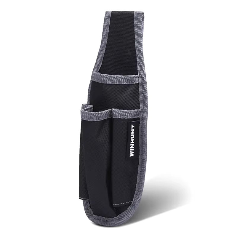 Tragbare Hüft-Werkzeugtasche aus Polyester in Schwarz mit Gürtel für Elektriker und Handwerker, B/H/T: 27,0 x 10,0 x 0 cm - Bild 4
