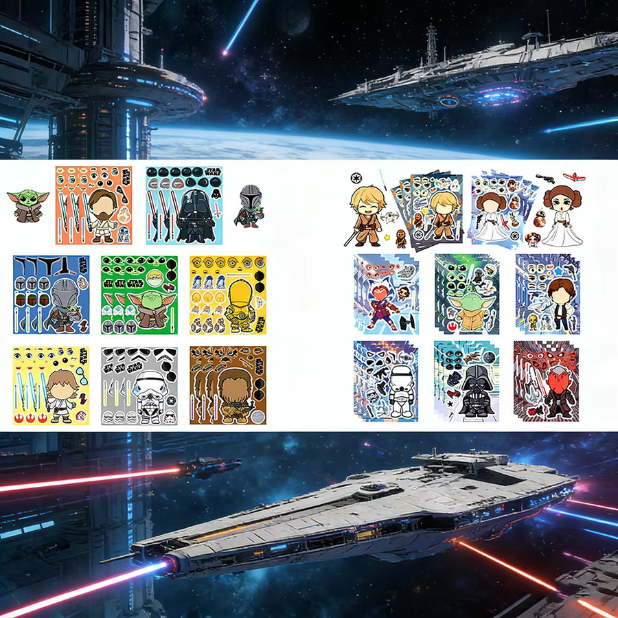 Star Wars Puzzle-Aufkleber, DIY-Bastelset, Bunt / Mehrfarbig - Bild 2