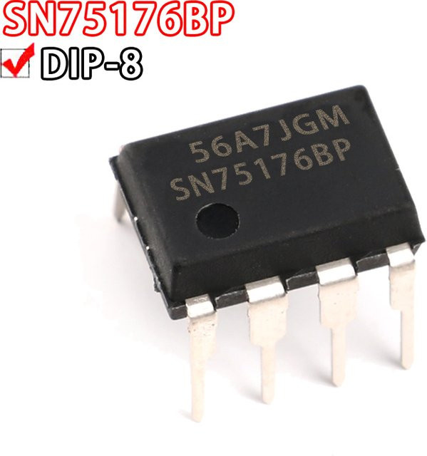 10 Stück Si Tai&SH SN75176BP Inline-Dip8-Treiberempfängerchip in Schwarz - Bild 1