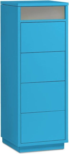 Aileenstore Kommode mit Schubkästen, Klapp-Deckel und Dokumenten-Ablage mit Glasfenster - Bild 1