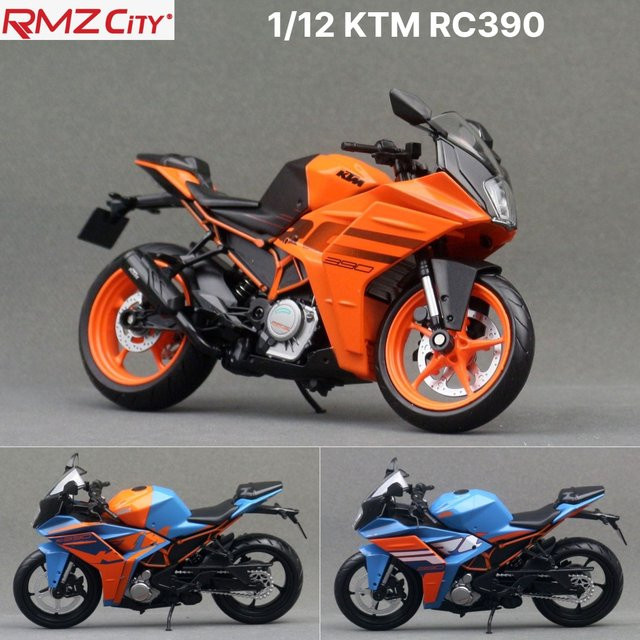 RMZ City KTM RC390 Rennmotorrad, Druckgussmodell, 1:12, Blau - Bild 1