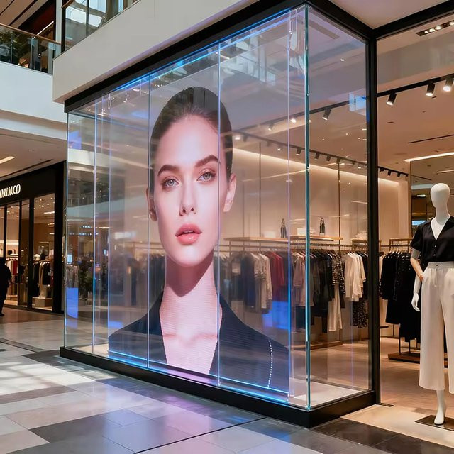 OEING Flexibles Transparentes LED-Display als Weicher Vorhang-LED-Bildschirm und Faltbares LED-Videofenster mit Hoher Lichtdurchlässigkeit in Transparent - Bild 1