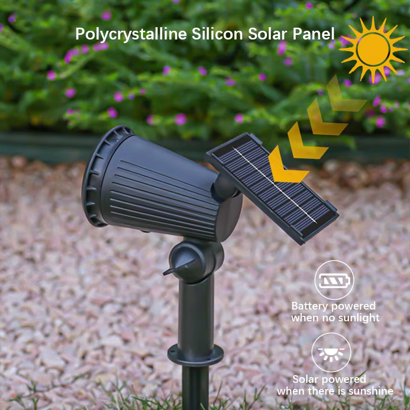 SHENZHITECH Solarstrahler für den Außenbereich, verstellbare LED-Landschaftsbeleuchtung in Schwarz für Garten, Pool und Hof - Bild 3
