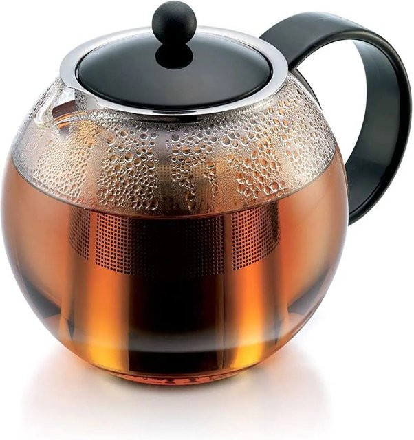 Bodum 1805 Assam Teebereiter Teekanne aus Edelstahl und transparentem Glas mit 1,0 l Füllmenge - Bild 1