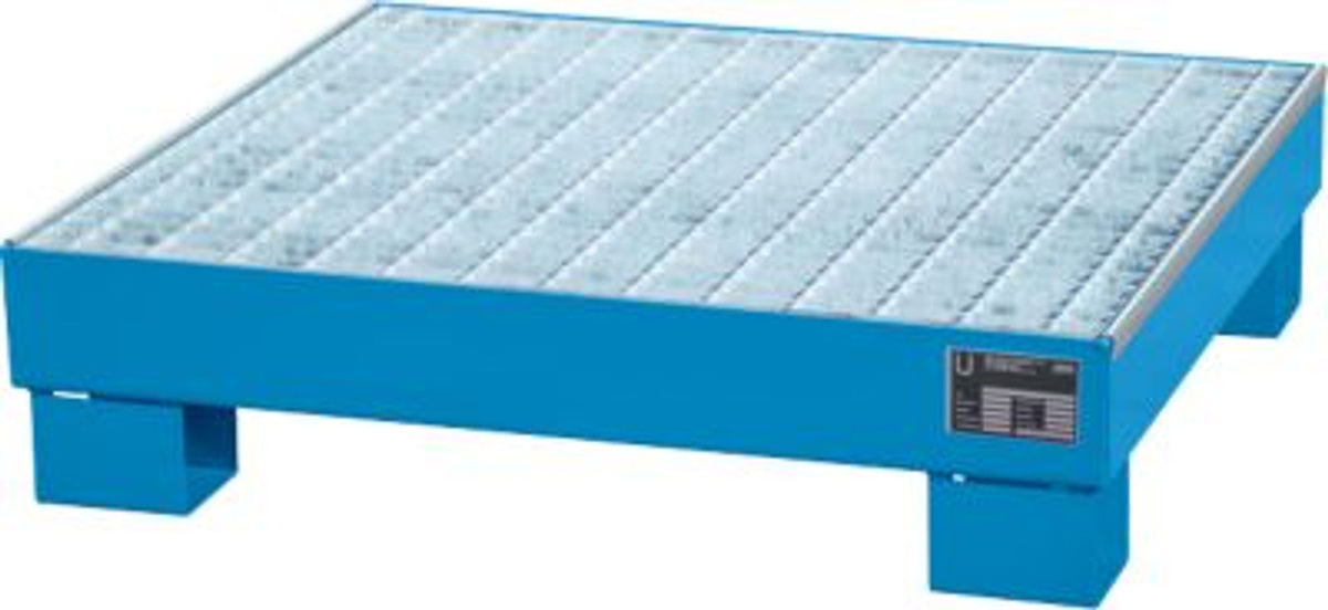 Bauer Südlohn Auffangwanne AW 60-2/M aus Stahl, Farbe: Blau, B/T/H: 80,0 x 52,0 x 22,0 cm - Bild 2