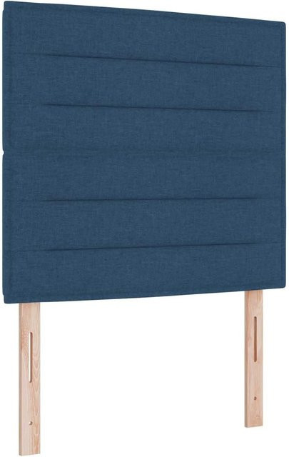 vidaXL LED Kopfteil in Blau mit integrierten LED-Lichtleisten, Breite: 90 cm - Bild 1