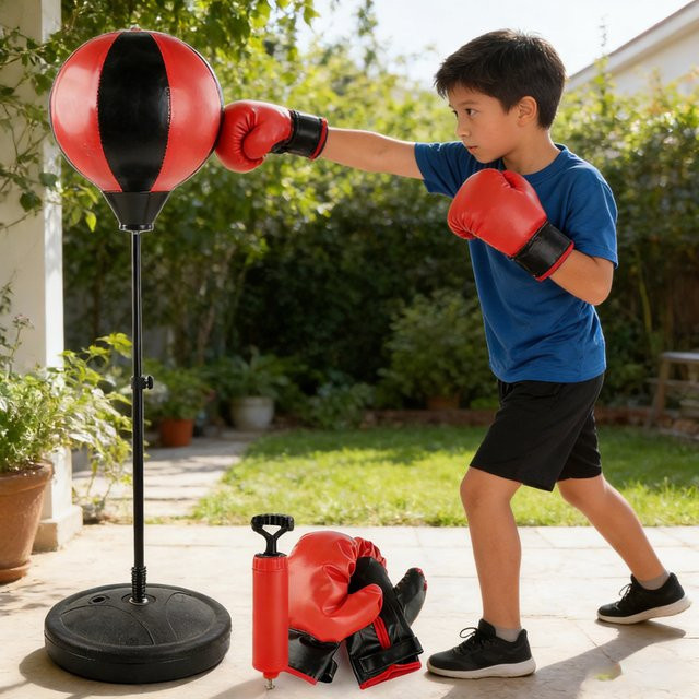 CONUSEA Kinder-Boxspielset, Outdoor-Sportset, Rot, Kunststoff - Bild 1