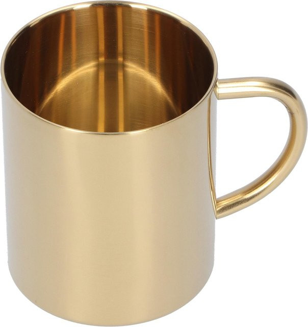 TOMTOP JMS Doppelwandiger Edelstahlbecher mit Griff in Gold, 400 ml - Bild 1