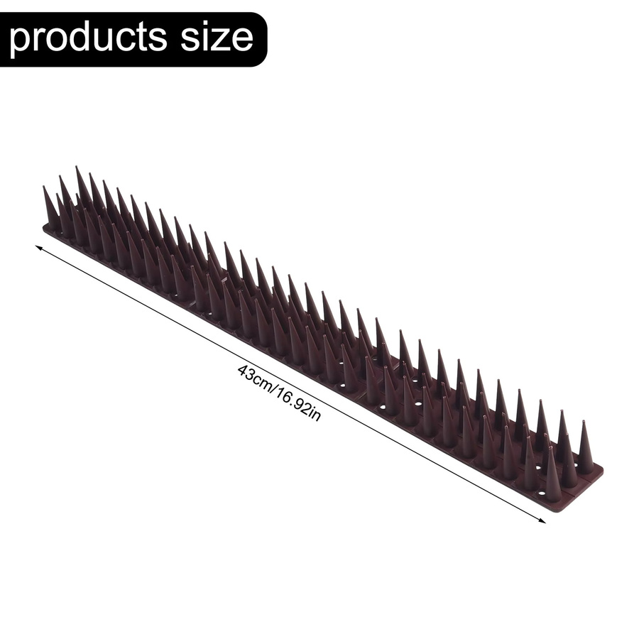 Spike Defender Zaun und Wand Spikes zur Abwehr von Eindringlingen und Tieren in Transparent oder Braun, B/T/H: 45 x 4,5 x 3,7 cm - Bild 4