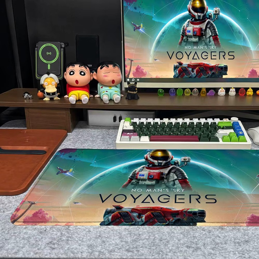 No M-Mans S-Sky Mauspad XXL Gamer-Schreibtischunterlage mit HD Art Design in Schwarz und Multicolour, B/T: 90 x 40 cm - Bild 3