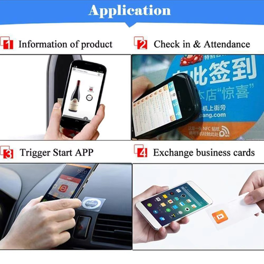 10 Stück NFC-Tags-Aufkleber mit NTAG215-Chip in Weiß für alle NFC-fähigen Geräte und Smartphones - Bild 3