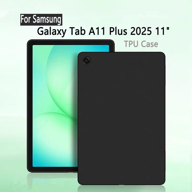 Samsung Galaxy Tab A11 Plus Schutzhülle aus weichem Silikon TPU in Schwarz für SM-X230 und SM-X233 - Bild 1