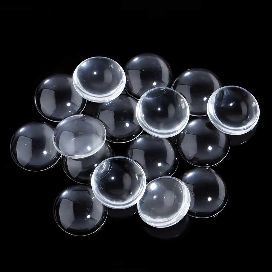 louleur Glas-Cabochon-Perlen, rund, transparent, 6–40 mm, Unisex - Bild 2