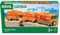 BRIO World Güterzug, Spielfahrzeug, Holz, orange, ab 3 Jahre