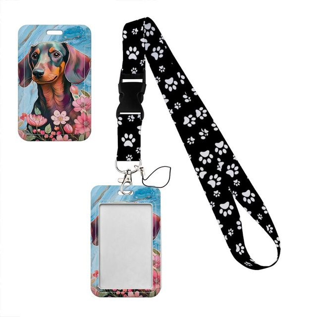 CHIC STUDIO Lanyard mit Schnalle und Welpe als Ausweishalter und Schlüsselanhänger in Multicolour - Bild 1