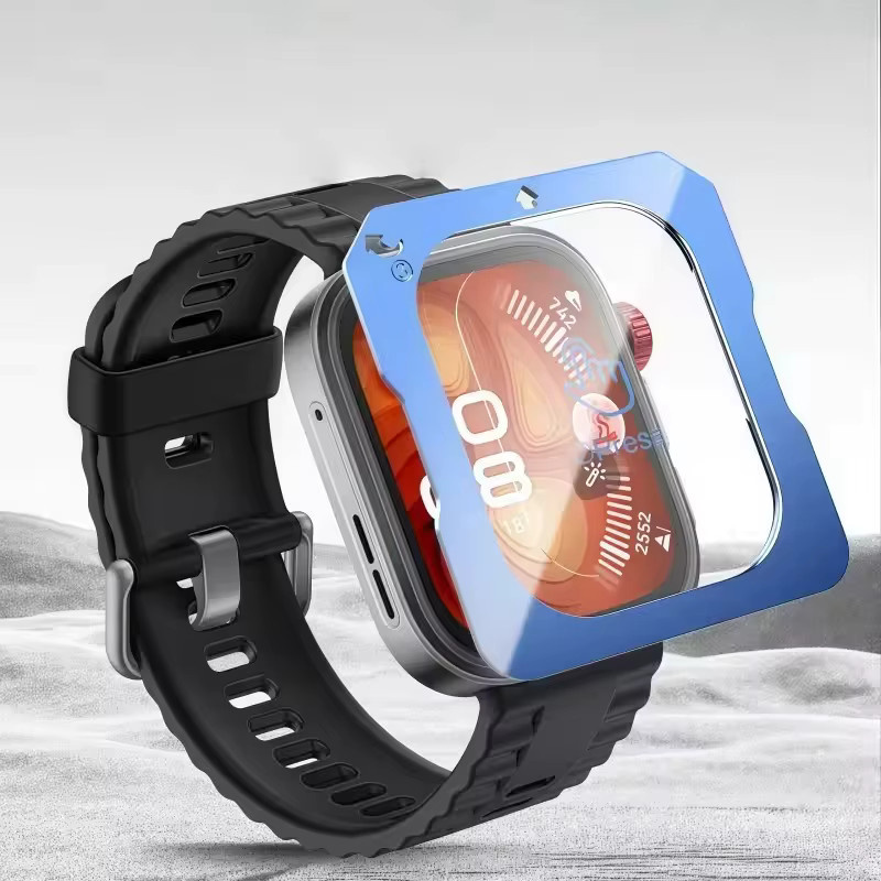 Displayschutzfolie Huawei Watch Fit 4 Pro, Hartglas, 2 Stück, transparent - Bild 2