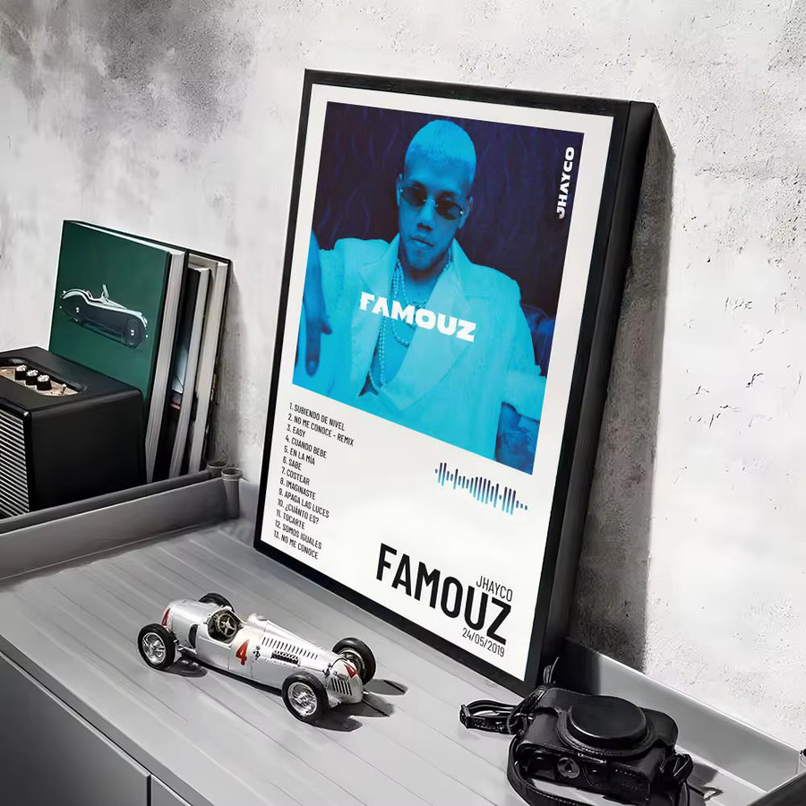 J-JHAYCO Album-Poster-Aufkleber in Schwarz, moderner abstrakter Wandaufkleber aus Papier für deine Heimdekoration - Bild 3