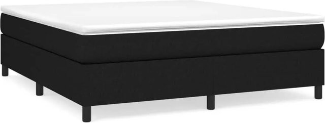 vidaXL Boxspringbett in Schwarz mit Stoffbezug, B/T/H: 180 x 200 cm - Bild 1