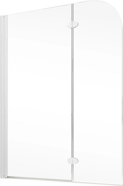 Schulte Badewannenaufsatz aus Glas in Weiß und Transparent, B/H: 140 x 112 cm - Bild 1