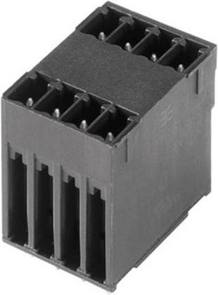 Weidmüller Stiftgehäuse-Platine BC/SC in Schwarz, 50 Stück, Rastermaß: 3,81 mm - Bild 1