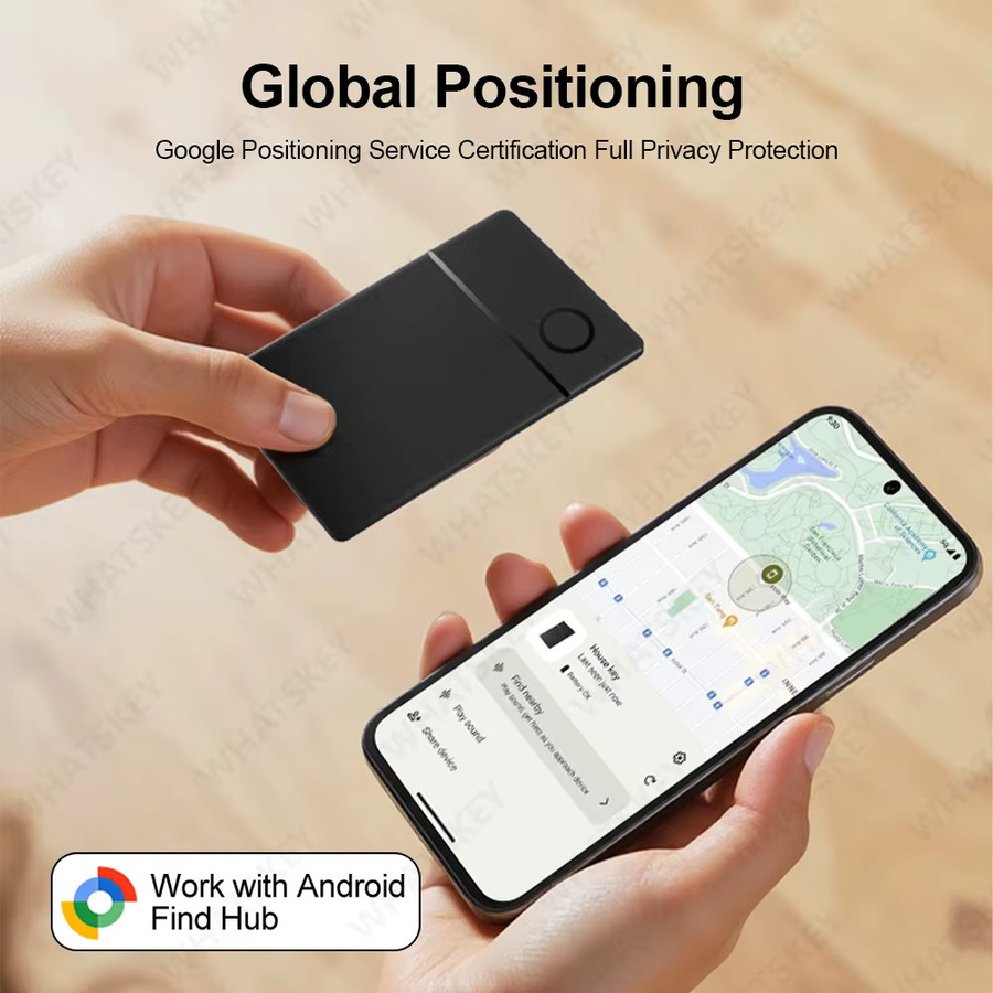 Peocke Smart Card Tracker Drahtlos und Wiederaufladbar mit Sprachortung für Google Find My Device und Android, Schwarz oder Weiß - Bild 2