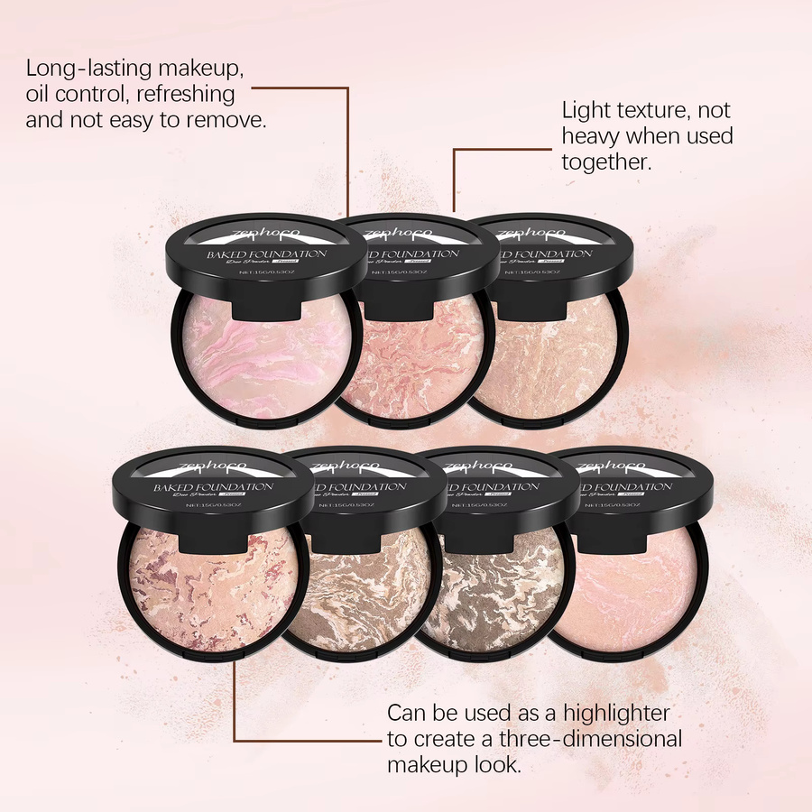 zephoco Ölkontroll-Concealer Gepresstes Puder, Mattierend, Alle Hauttypen - Bild 3