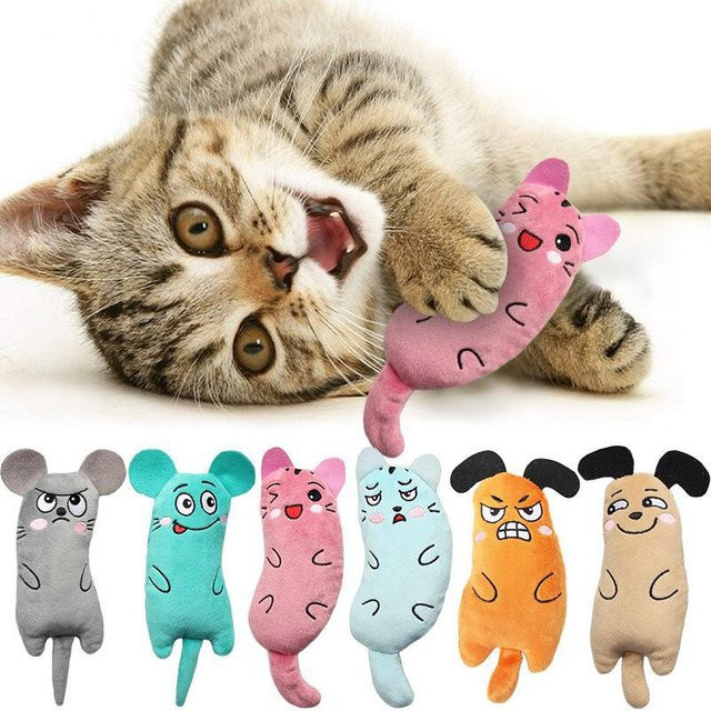 Otmagelu Niedliche Katze Maus, interaktives Plüsch Katze Spielzeug, mit Katzenminze - Bild 1