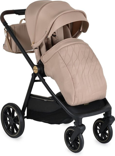 Cangaroo Kombikinderwagen Celebrity 2 in 1 mit Aluminiumrahmen, Stoßdämpfer und Wickeltasche, beige - Bild 1