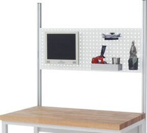 Rau Lochplatte EE aus Metall in RAL7035 Grau, B/T/H: 200,0 x 4,0 x 45,0 cm - Bild 1