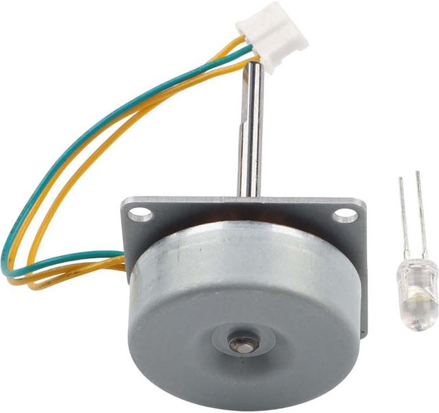 VIBRATITE Drei-Phasen DIY AC Bürstenloser Windkraft-Handkurbel-Generator Motor mit LED-Beleuchtung in Silber, 3-24V - Bild 1