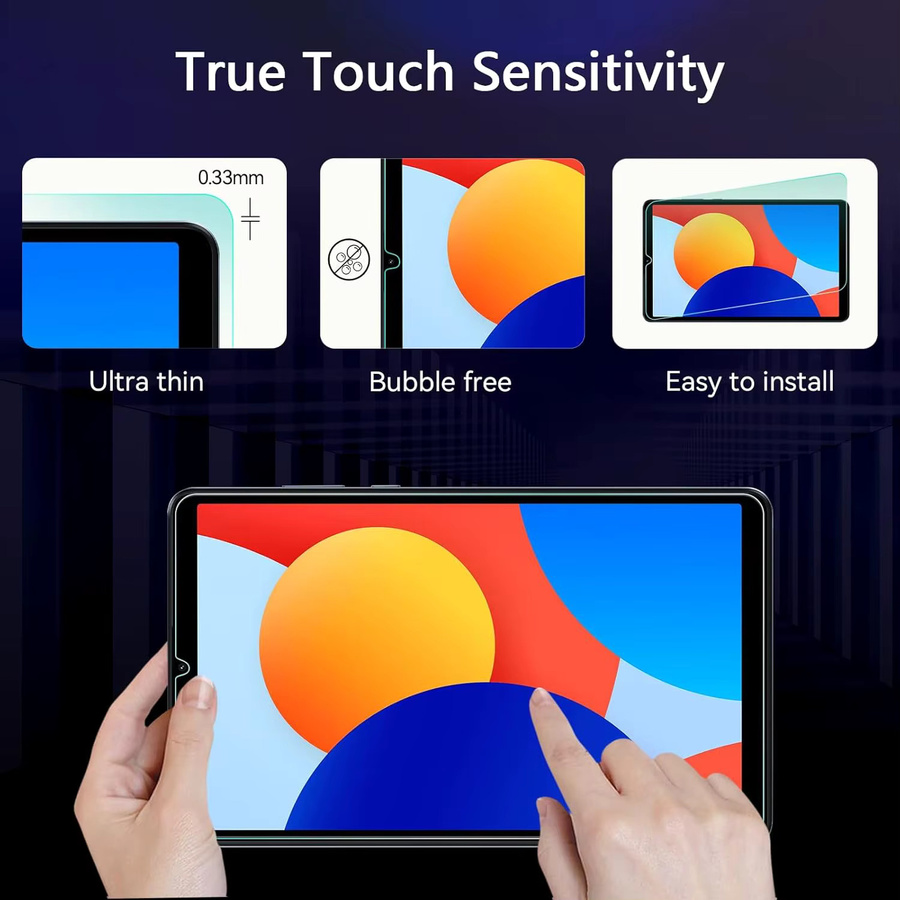 Xiaomi Schutzfolie aus gehärtetem Glas für Redmi Pad SE 8,7 Zoll, transparent, HD-Displayschutz ohne Blasenbildung und Anti-Fingerabdruck-Schutz - Bild 5