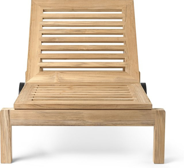 Carl Hansen & Søn Ah604 Outdoor Sonnenliege aus Teakholz in Braun - Bild 1